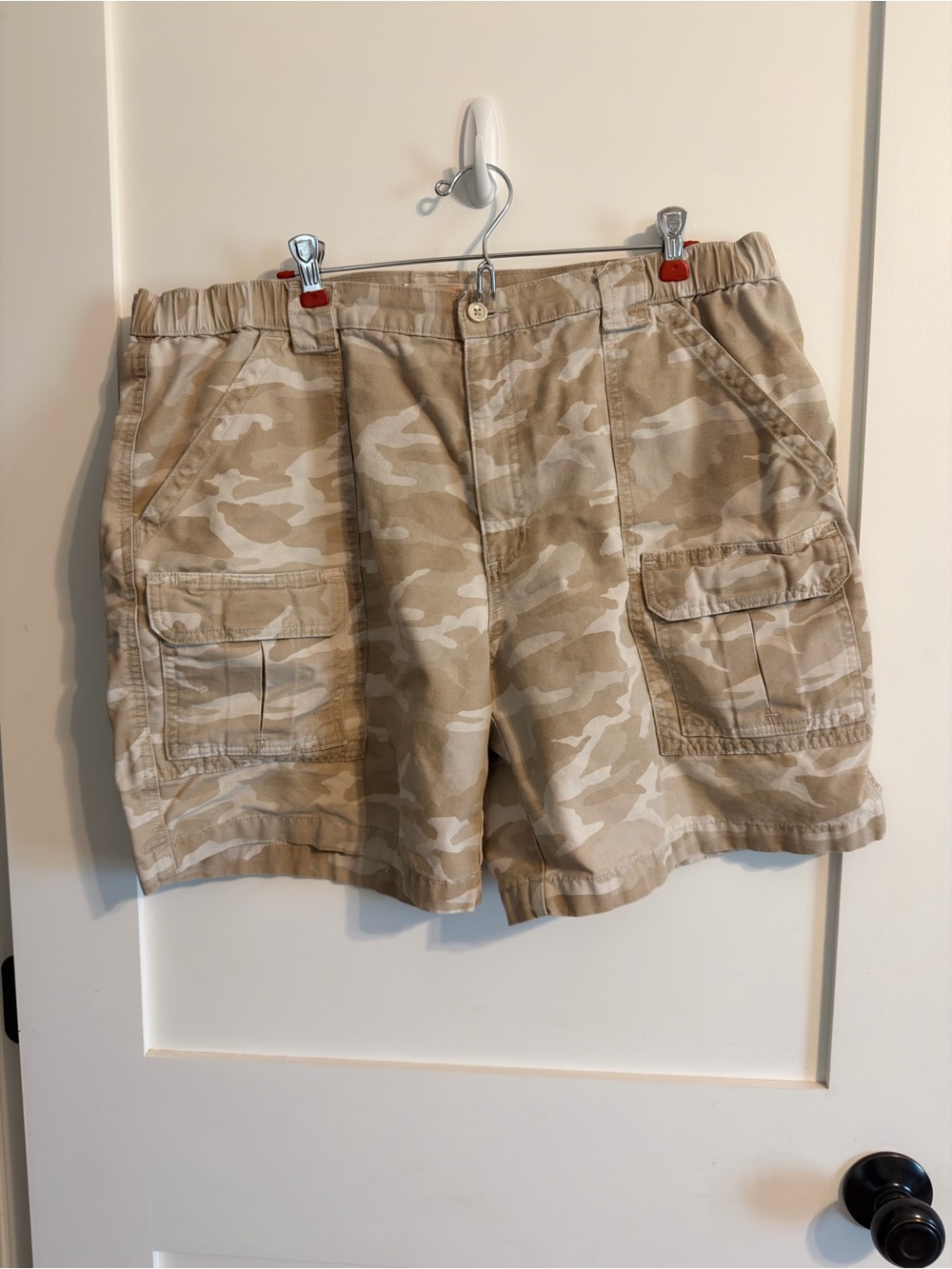 Savane Tan Beige Camo Cargo Shorts